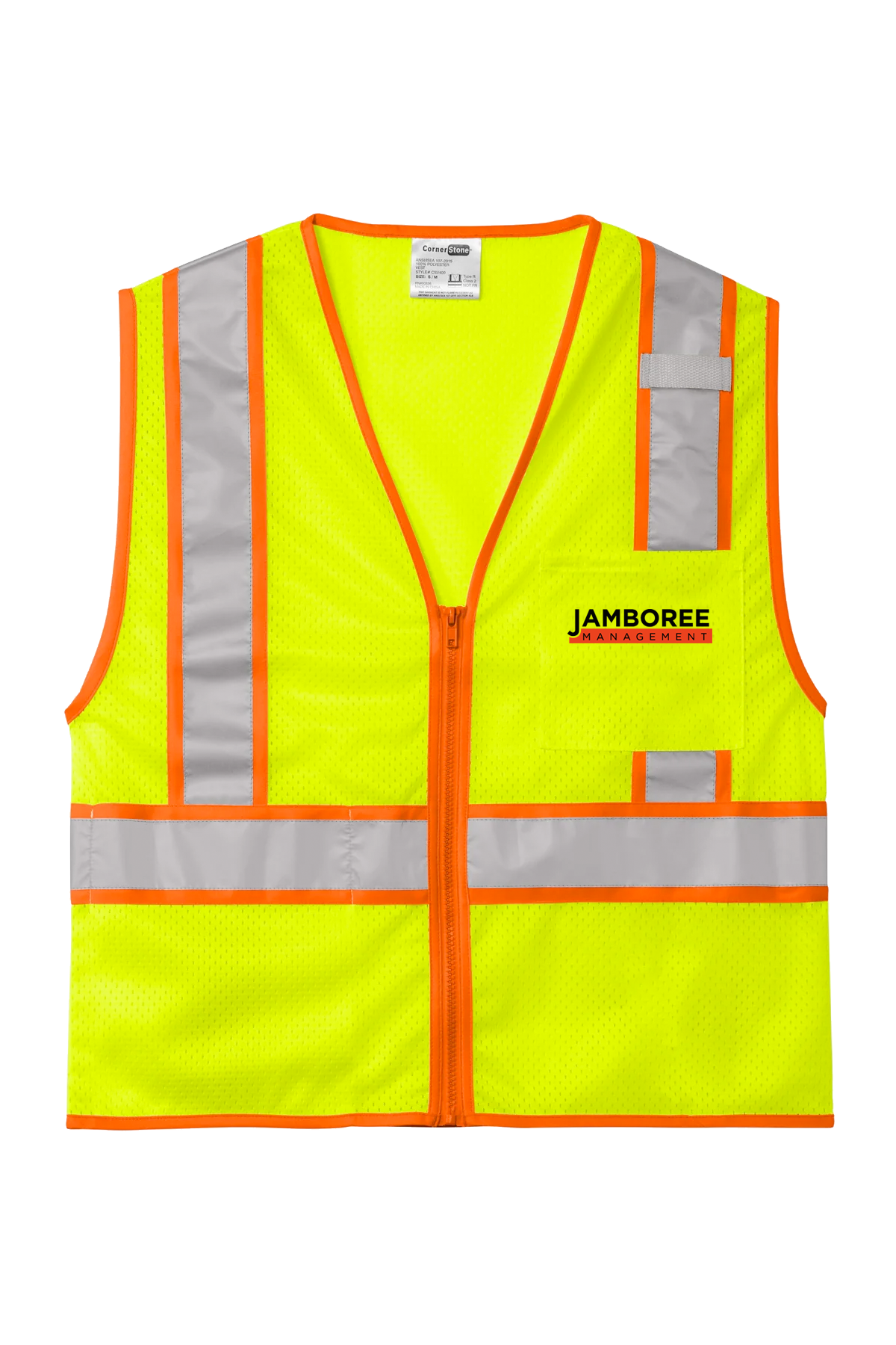 CornerStone® ANSI 107 Class 2 Mesh Zippered Two-Tone Vest